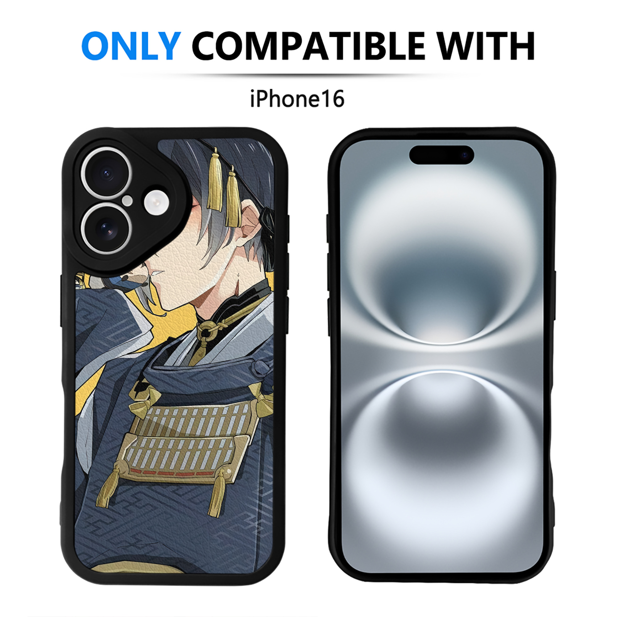 （画像用） 刀剣乱舞 Touken Ranbu 【iPhone 16シリーズ対応】シリコンスマホケース（レザー調） 材質：シリコン